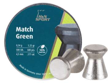 MATCH GREEN .177 TIN OF 500 BY H&N
