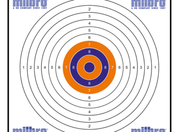 MILBRO 10M (33FT) AIRGUN TARGET (17CM CARD)