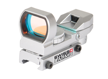 CYBER GUN DOT SIGHT RED AND GREEN 5 ADJ BRIGHTNESS (SILVER/BLACK)