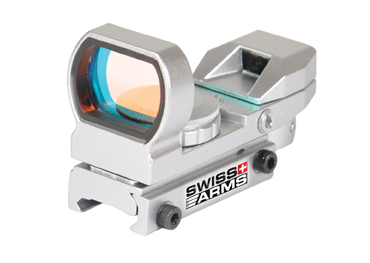 CYBER GUN DOT SIGHT RED AND GREEN 5 ADJ BRIGHTNESS (SILVER/BLACK)